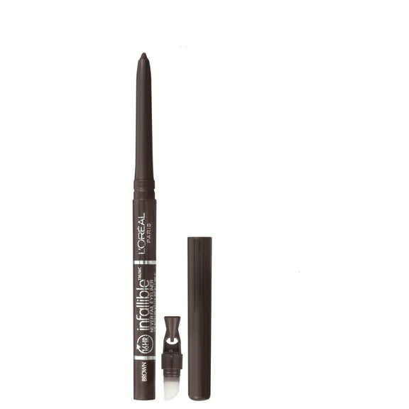 L'Oreal Paris Infallible Never Fail Pencil Eyeliner with Built in Sharpener, Black Brown, 0.01 fl oz