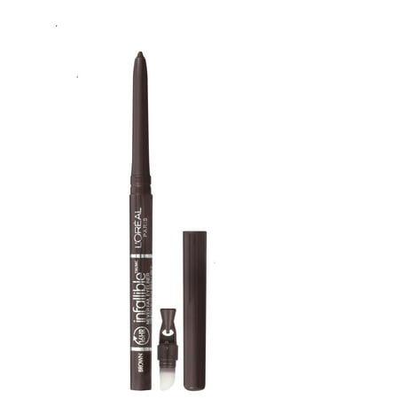 L'Oreal Paris Infallible Never Fail Pencil Eyeliner with Built in Sharpener, Black
