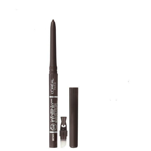 L'Oreal Paris Infallible Never Fail Pencil Eyeliner with Built in Sharpener, Brown