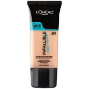 LOreal Paris Infallible Pro-Glow Liquid Foundation Makeup, SPF 15, 204 Natural Buff, 1 fl oz