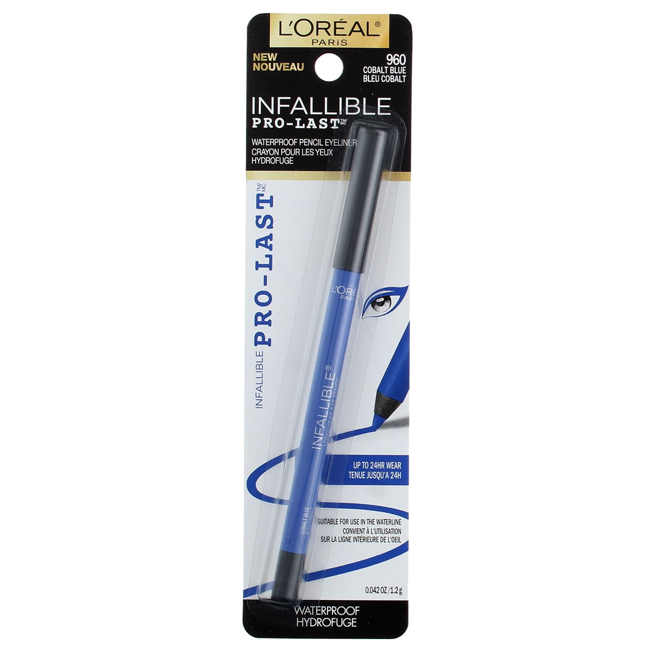 L'Oreal Paris Infallible Pro-Last Eyeliner Pencil, Cobalt Blue 960 ...