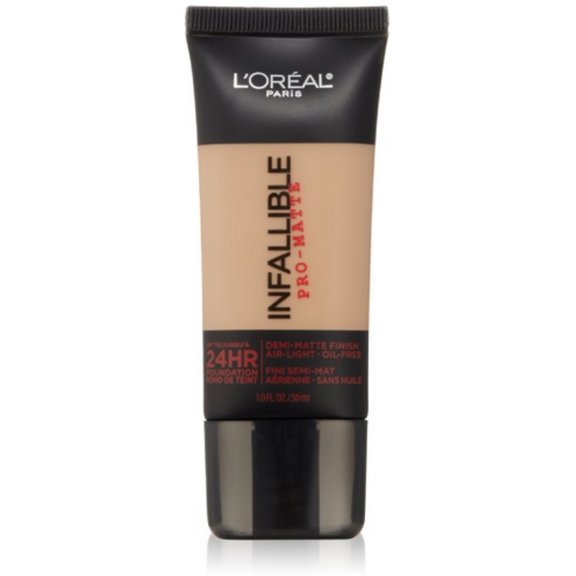 L'Oreal Paris Infallible Pro-Matte Foundation, Golden Beige [104] 1 oz (Pack of 2)
