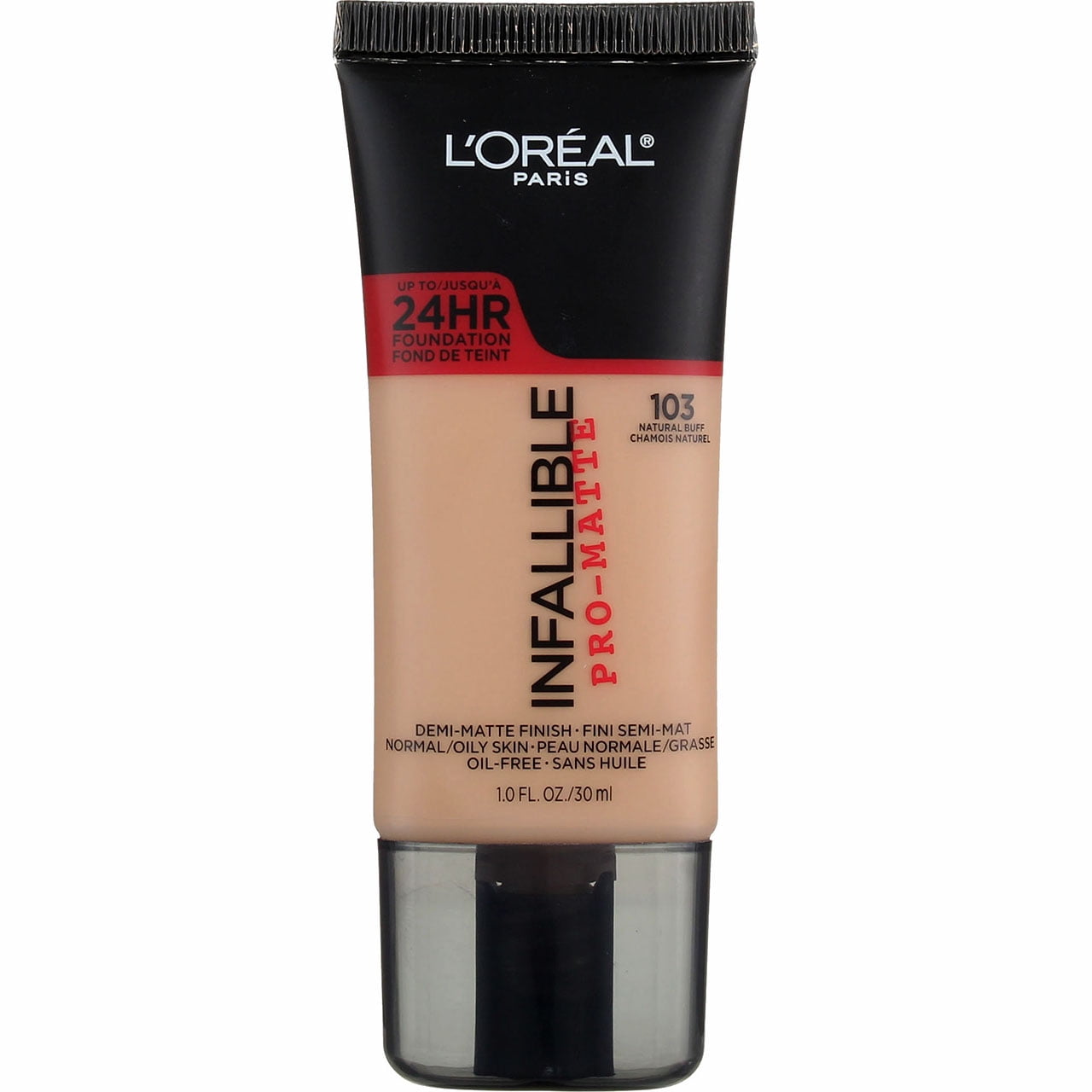L'Oreal Paris Infallible Pro-Matte Foundation, Natural Buff [103] 1 oz (Pack of 3)