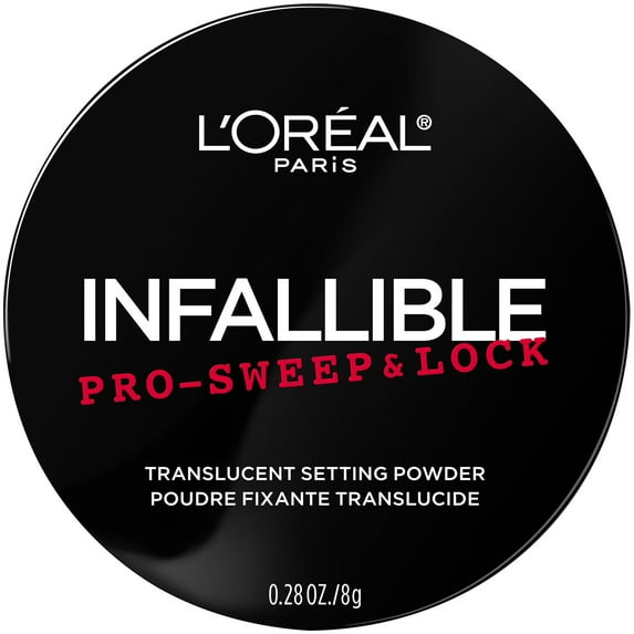 L'Oreal Paris Infallible Pro Sweep and Lock Loose Setting Powder, Translucent, 0.28 oz
