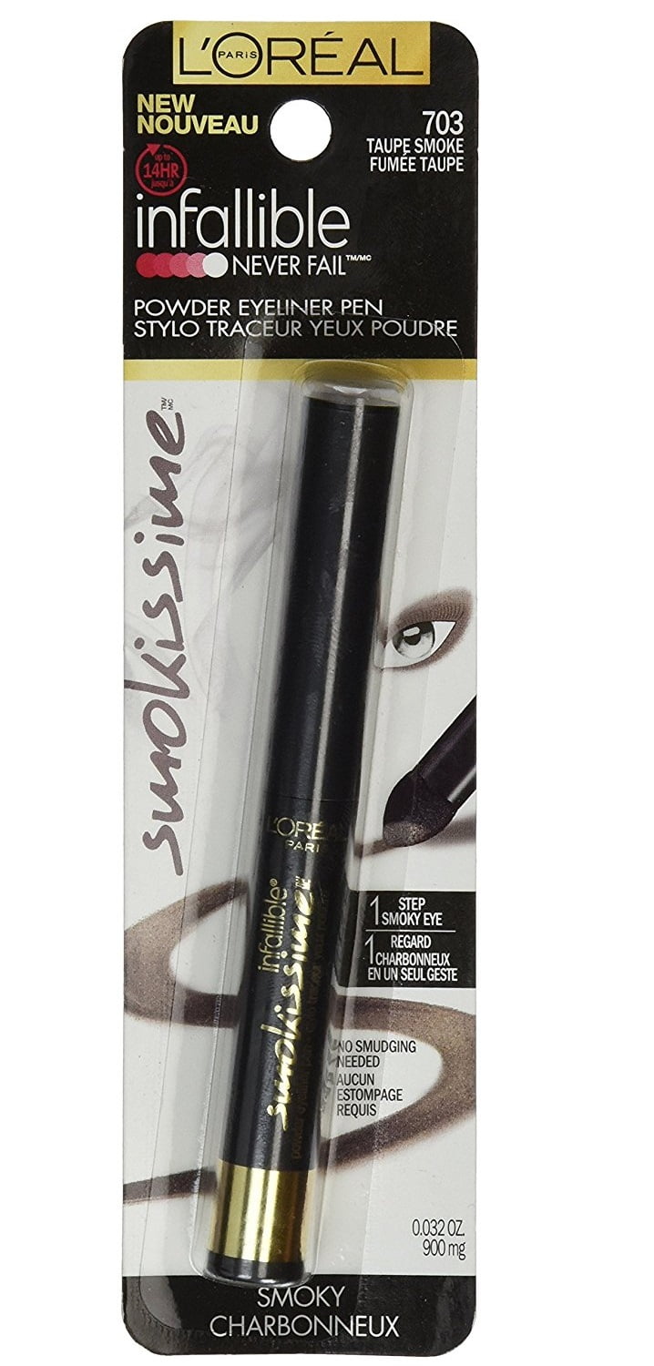 L'Oreal Paris Infallible Smokissime Powder Eyeliner Pen, Taupe Smoke