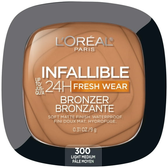 L'Oreal Paris Infallible Soft Matte Bronzer, Light Medium, 0.31 oz
