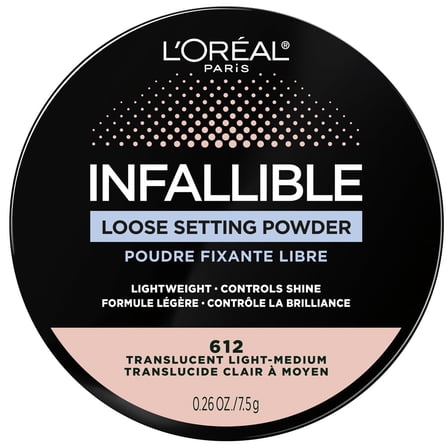 L'Oreal Paris Infallible Tinted Loose Setting Powder, Translucent Light Medium, 0.26 oz