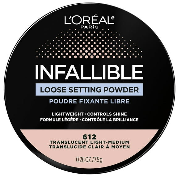 L'Oreal Paris Infallible Tinted Loose Setting Powder, Translucent Light Medium, 0.26 oz