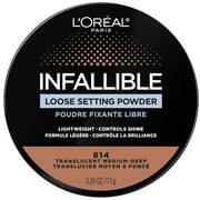 L'Oreal Paris Infallible Tinted Loose Setting Powder, Translucent Light-Medium, 0.28 oz.
