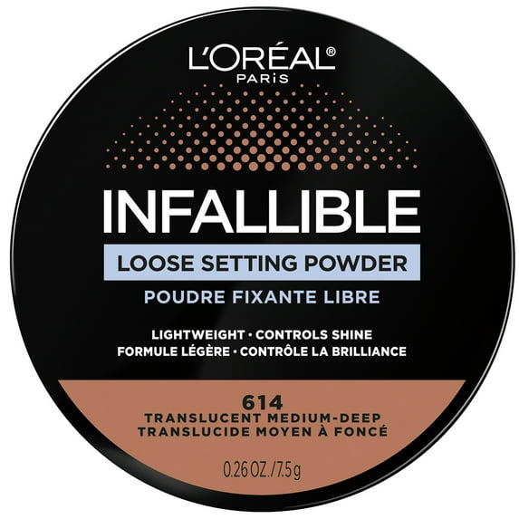 L'Oreal Paris Infallible Tinted Loose Setting Powder, Translucent Medium Deep, 0.26 oz