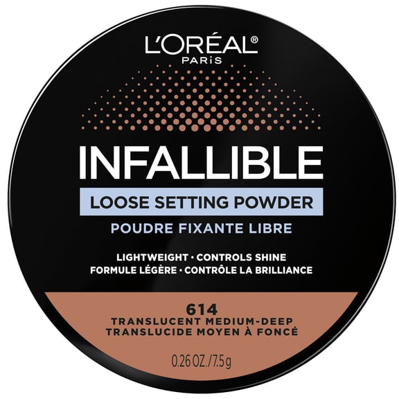 L'Oreal Paris Infallible Tinted Loose Setting Powder, Translucent Medium Deep, 0.26 oz