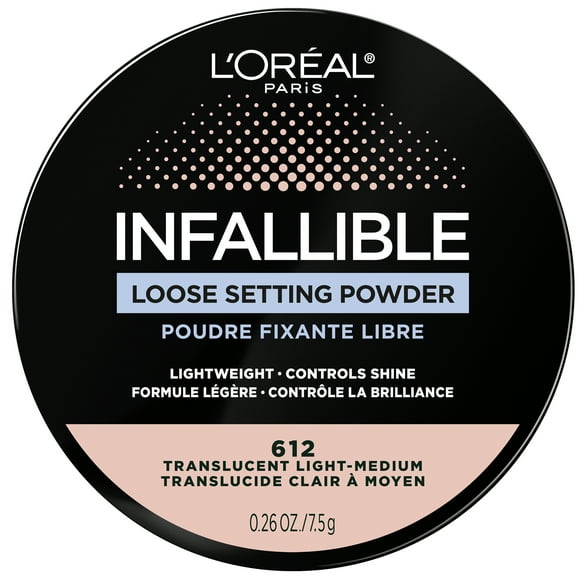 L'Oreal Paris Infallible Tinted Loose Setting Powder, Translucent Medium Deep, 0.26 oz