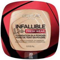 L'Oreal Paris Infallible Up to 24H Fresh Wear Foundation in a Powder, Ivory, 0.31 oz.