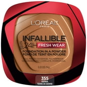 L'Oreal Paris Infallible Up to 24H Fresh Wear Pressed Powder, Sienna, 0.31 oz
