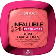 L'Oreal Paris Infallible Up to 24H Fresh Wear Soft Matte Blush, Fearless Coral, 1 kit