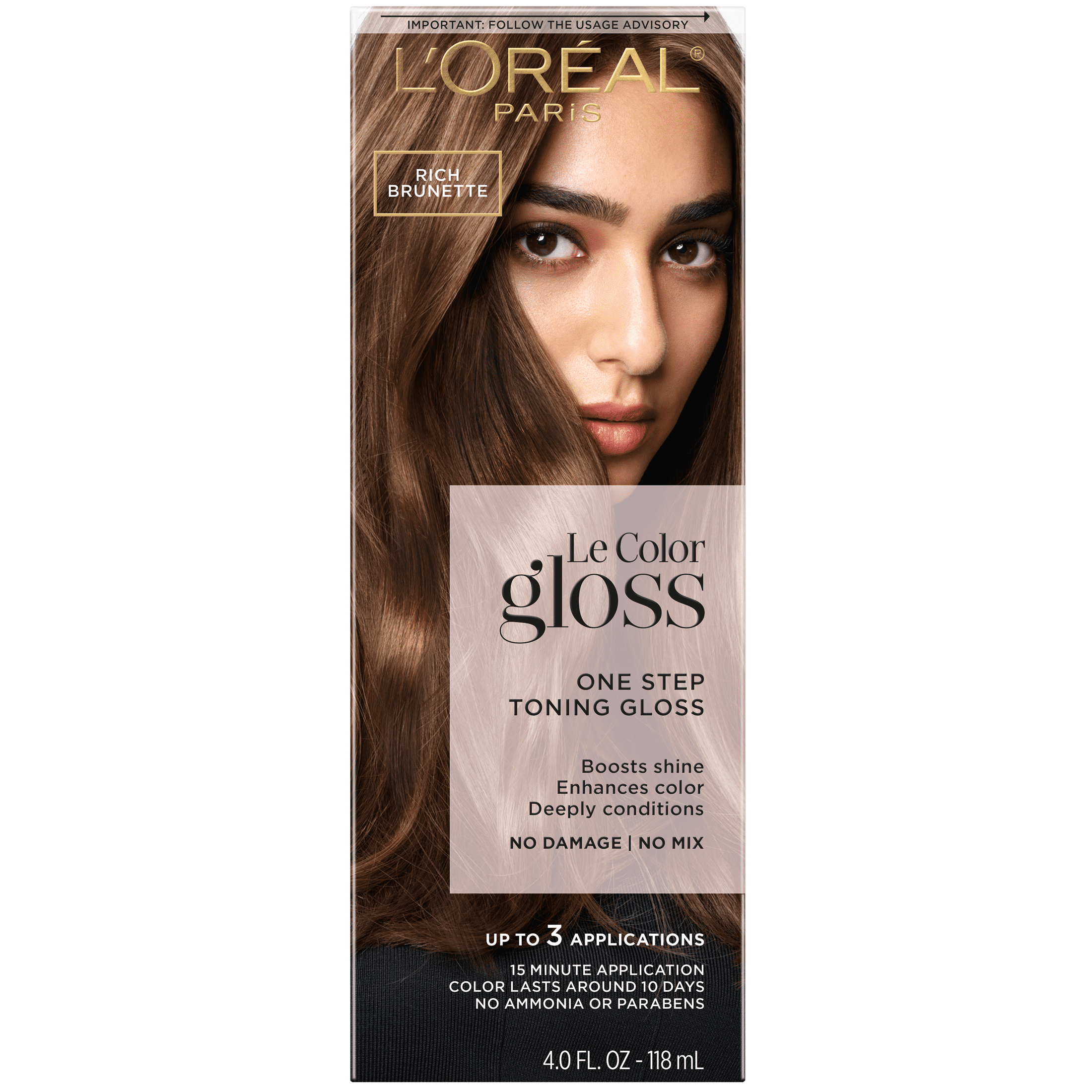 L'Oreal Paris Le Color Gloss One Step Toning Gloss Hair Color, 5 Rich ...