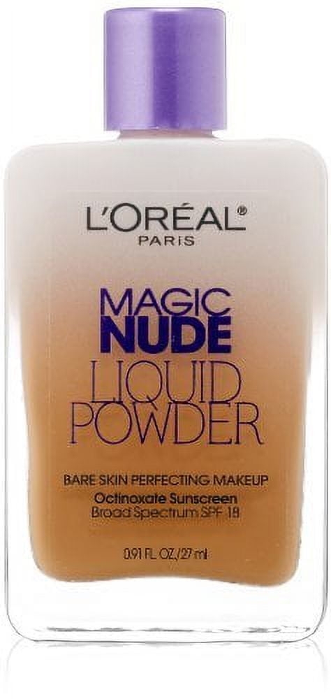 L'Oreal Paris Magic Nude Liquid Powder Bare Skin Perfecting Makeup SPF 18, Sun Beige, 0.91 Ounces (Pack of 3)