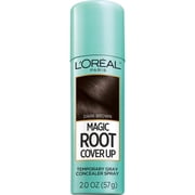 L'Oreal Paris Magic Root Cover Up Temporary Gray Concealer Spray, Dark Brown, 2 oz