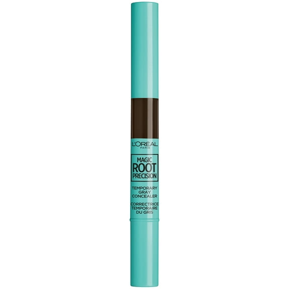 L'Oreal Paris Magic Root Precision Pull-Top Temporary Gray Hair Color Concealer Brush, Dark Brown