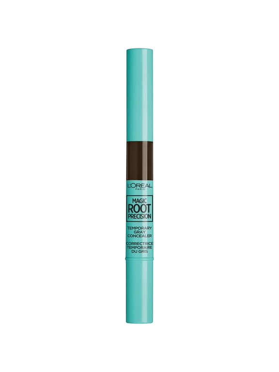 L'Oreal Paris Magic Root Precision Pull-Top Temporary Gray Hair Color Concealer Brush, Dark Brown