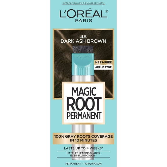 L'Oreal Paris Magic Root Rescue 10 Minute Hair Coloring Kit, 4A Dark Ash Brown, 1 Kit