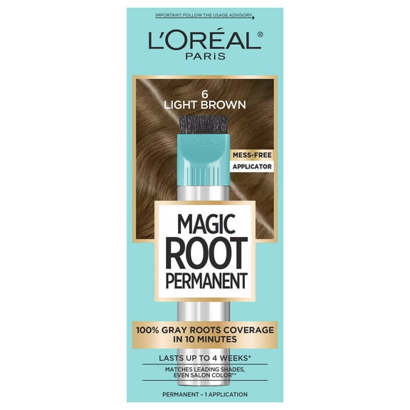 L'Oreal Paris Magic Root Rescue 10 Minute Root Hair Color, Light Brown, 1 Kit