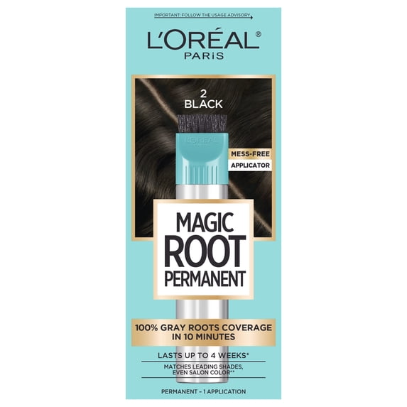 L'Oreal Paris Magic Root Rescue 10 Minute Root Hair Coloring Kit, 2 Black, 1 kit