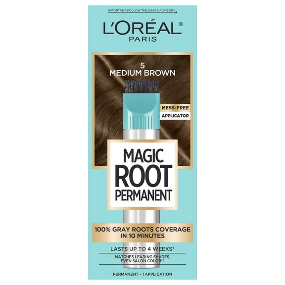 L'Oreal Paris Magic Root Rescue 10 Minute Root Hair Coloring Kit, 5 Medium Brown, 1 kit