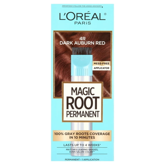 L'Oreal Paris Magic Root Rescue Permanent Hair Color, 4R Dark Auburn