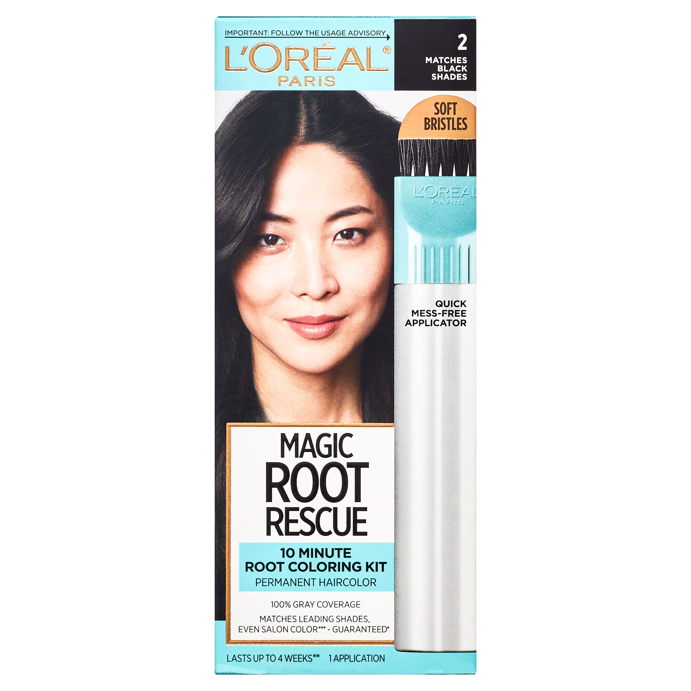 LOreal Paris Magic Root Rescue Permanent Hair Coloring, 2 Black