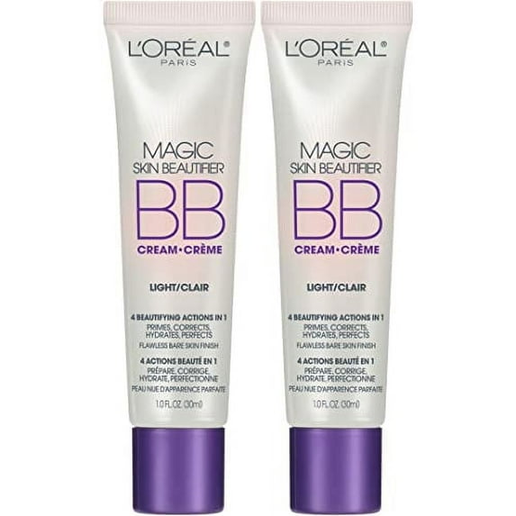 L'Oreal Paris Magic Skin Beautifier BB Cream, Light, 1 Ounce (2 Count)