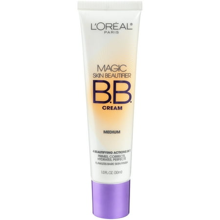 L'Oreal Paris Magic Skin Beautifier BB Cream for Face with Vitamin C & E, Medium, 1 fl. oz.