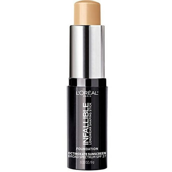 L'Oreal Paris Makeup Infallible Longwear Shaping Stick Foundation, 405 Sand, 1 Tube, 0.32 Ounce