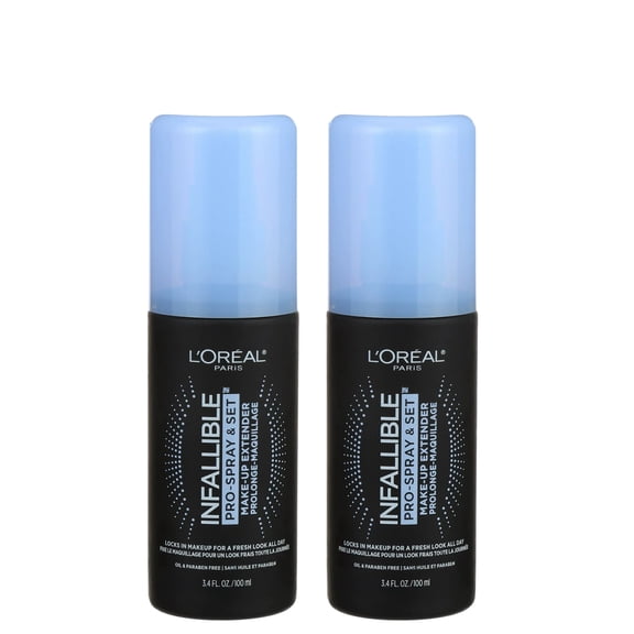 L'Oreal Paris Makeup Infallible Pro-Spray and Set Makeup Extender Setting Spray 3.4 Oz (Pack of 2)