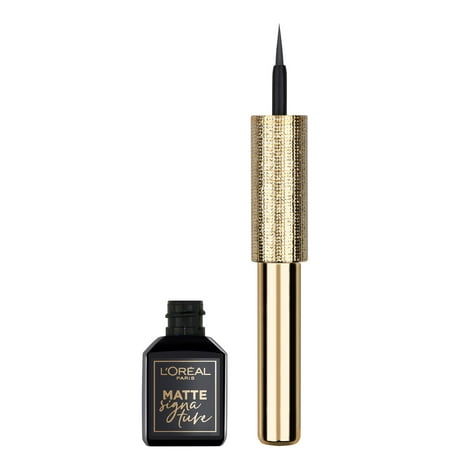L'Oreal Paris Makeup Matte Signature Liquid Dip Eyeliner, Waterproof, Precise and Easy Application, All Day Wear, Vivid Matte Finish, Greige, 0.07 fl; Oz.