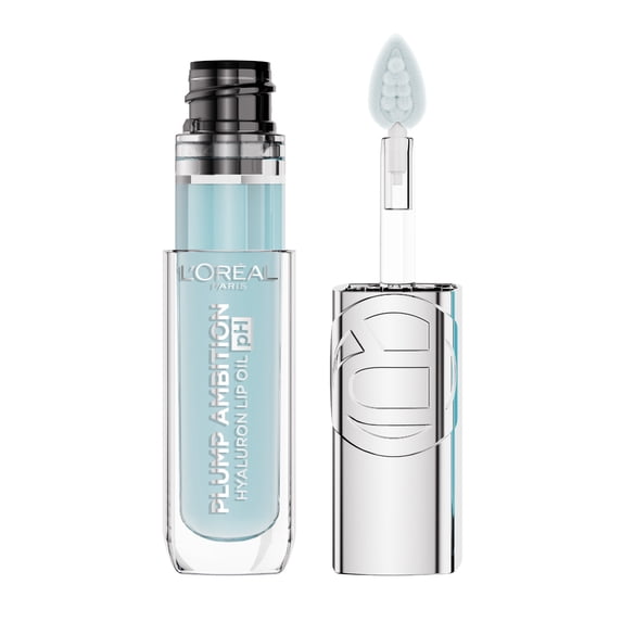 L'Oréal Paris Plump Ambition pH Hyaluron Lip Plumping Lip Gloss with Hyaluronic Acid, pH Cristal Ice, 0.16 fl oz