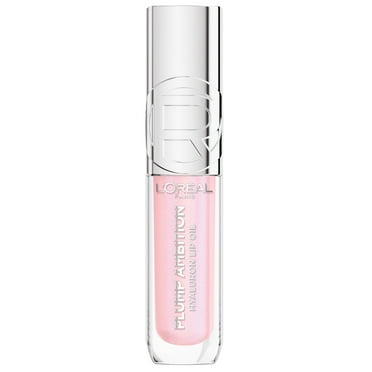 L'Oreal Paris Plump Ambition Hyaluron Lip Oil 24HR Care, Hyaluronic Acid, Cristal Clear, 0.16 fl oz