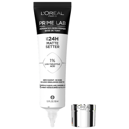 L'Oreal Paris Prime Lab Up to 24H Matte Setter Makeup Primer Lotion, No Shine, 1 fl oz