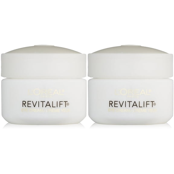 L'Oreal Paris RevitaLift Anti Wrinkle + Firming Eye Cream, 0.5 Ounce (Pack of 2)