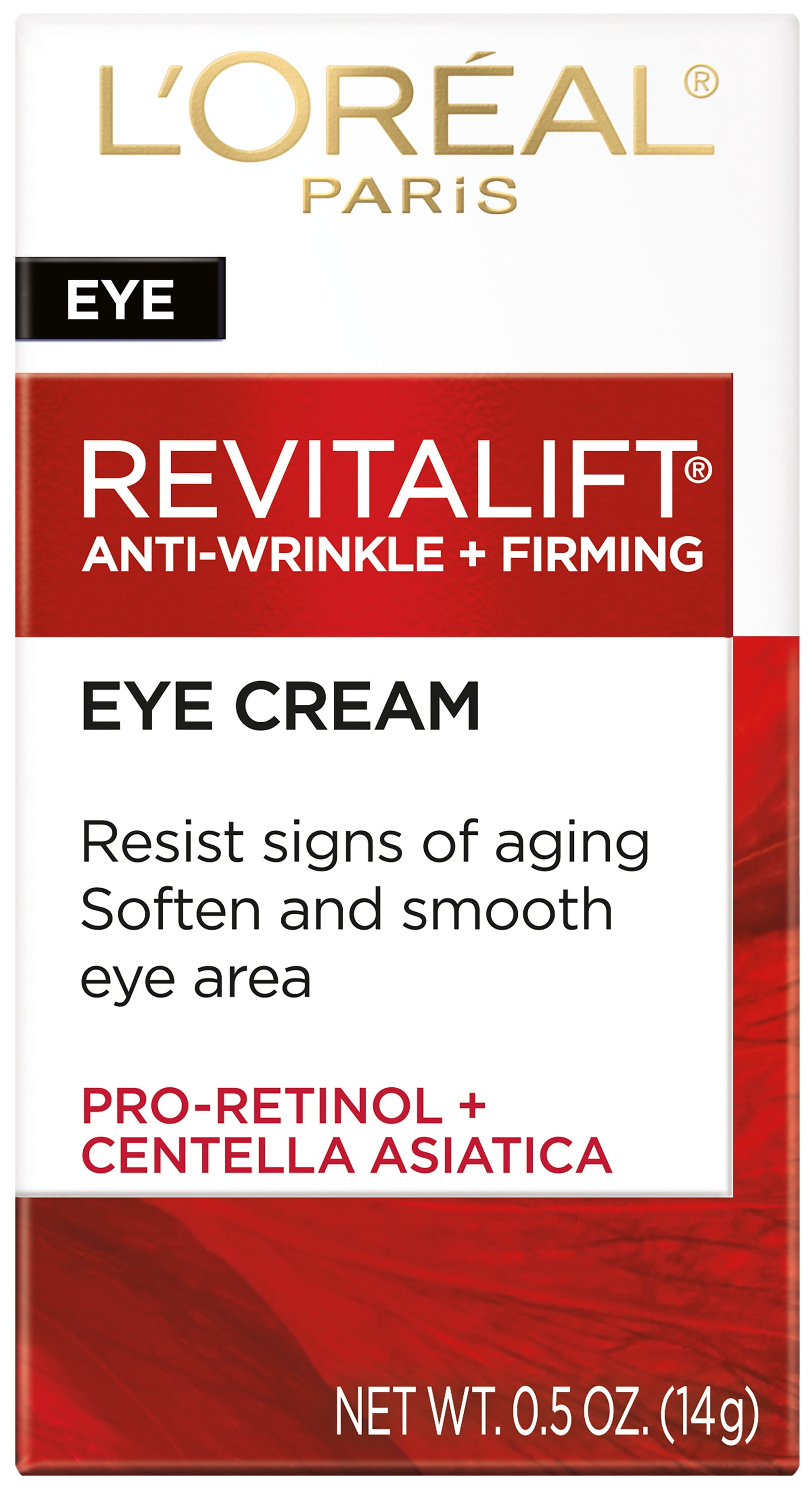 L'Oreal Paris Revitalift Anti-Wrinkle, Firming Eye Cream, Fragrance Free, 0.5 oz