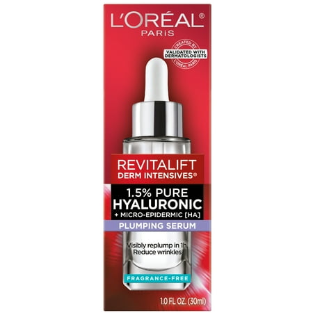 L'Oreal Paris Revitalift Derm Intensives Hyaluronic Acid Serum & Vitamin C Concentrate, Duo Pack