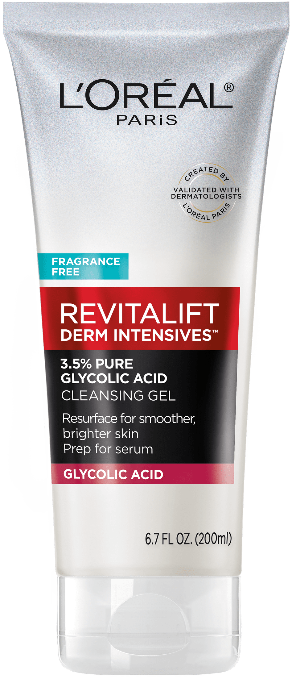 L'Oreal Paris Revitalift Derm Intensives Pure Glycolic Acid Cleansing Gel, 6.7 fl oz