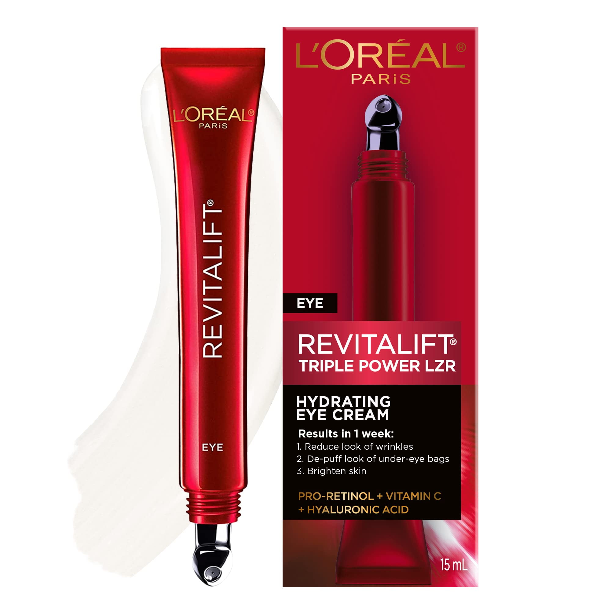 L,Oreal Paris Revitalift Triple Power AntiAging Eye Cream, Pro Retinol