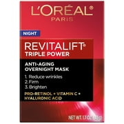 L'Oreal Paris Revitalift Triple Power Anti Aging Overnight Mask, 1.7 oz