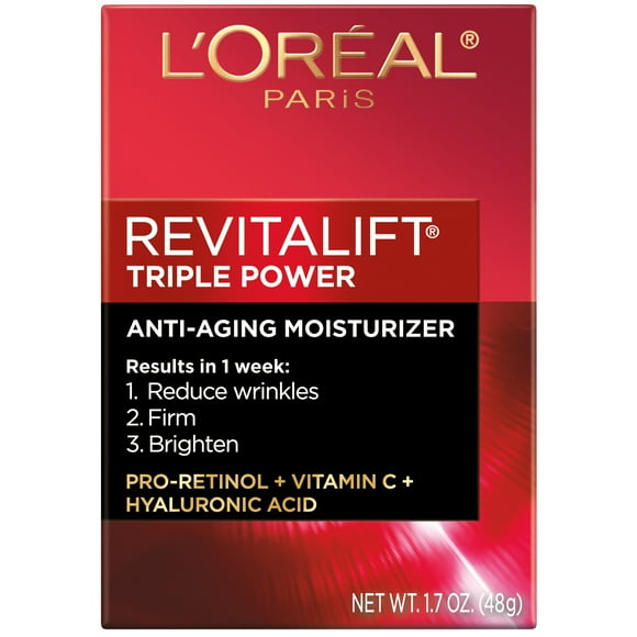L'Oreal Paris Revitalift Triple Power Face Moisturizer, 1.7 oz