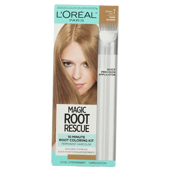 L'Oreal Paris Root Rescue 10 Minute Root Coloring Kit, Dark Blonde 1 ea (Pack of 4)