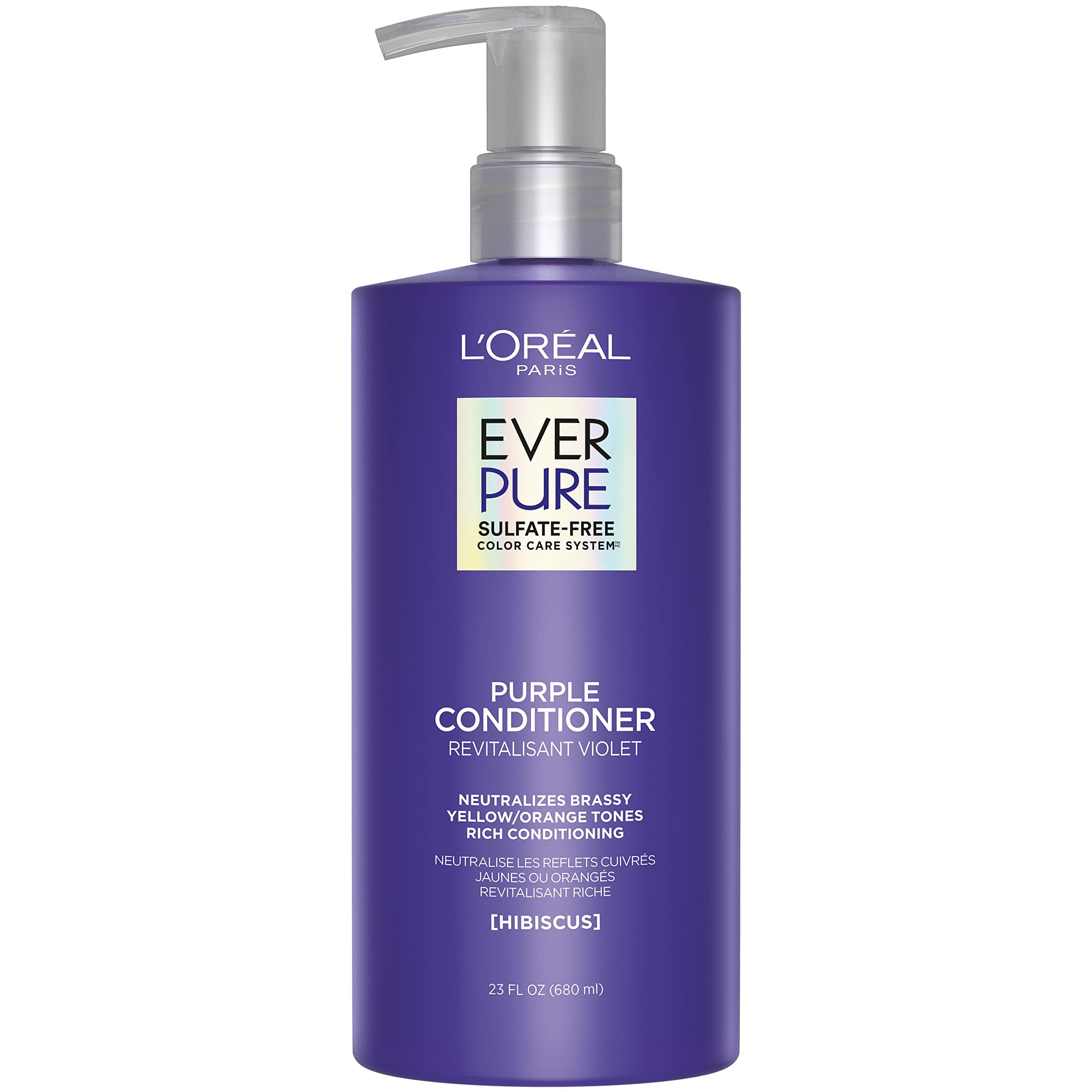L,Oreal Paris Sulfate Free Purple Conditioner, Tones Blonde And