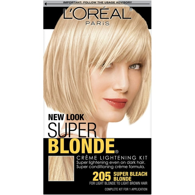 L'Oreal Paris Super Blonde Creme Hair Color Lightening Kit, 205 Light Brown To Light Blonde
