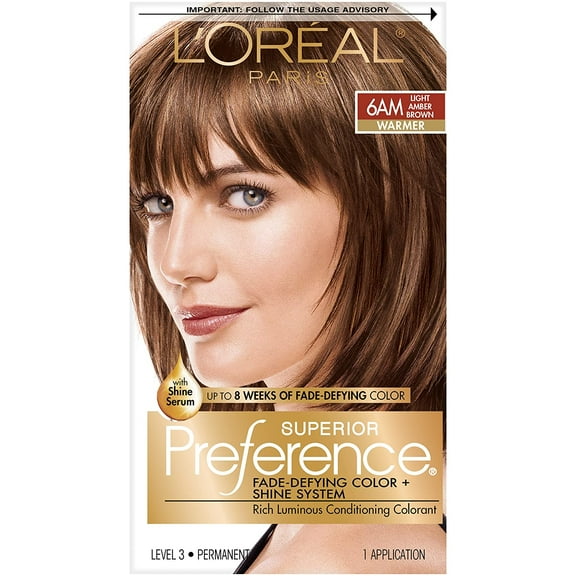 L'Oreal Paris Superior Preference, 6AM Light Amber Brown (Warmer) 1 Each, 2 Pack