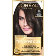 LOreal Paris Superior Preference Fade-Defying Permanent Hair Color, 3C Cool Darkest Brown, 1 kit
